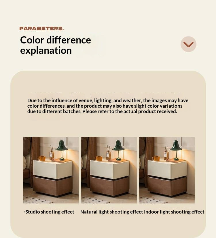 Solid RubberWood Two-Tone Nightstand