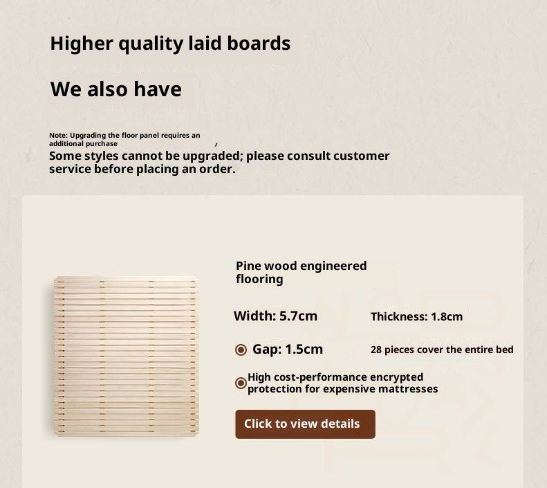 Poplar Solid Wood Bed, French Retro Style Piano Key Bed