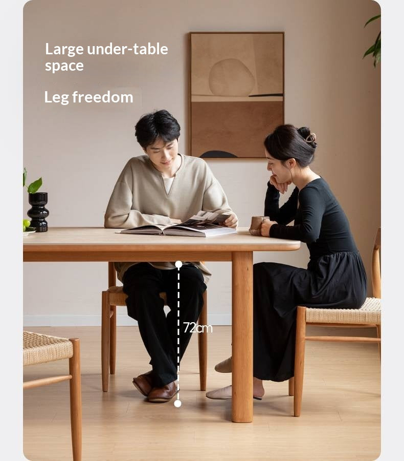 Cherry Solid Wood Retro Rock Board Dining Table