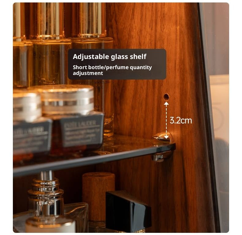 Black Walnut, Sandalwood Solid Wood Light Luxury Multifunctional Dressing Table