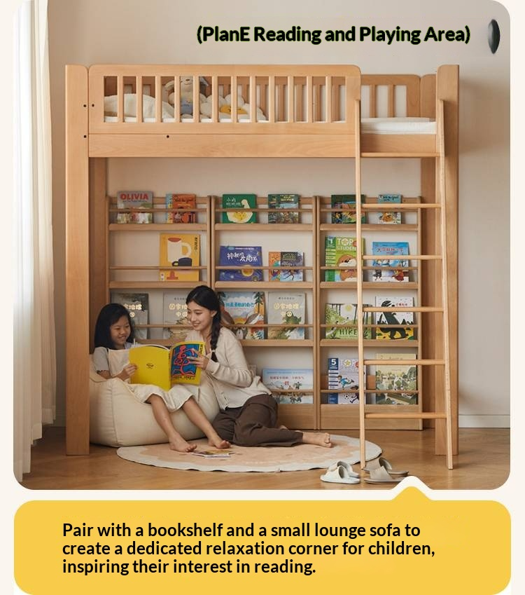 Beech Solid Wood Children's Loft Bed