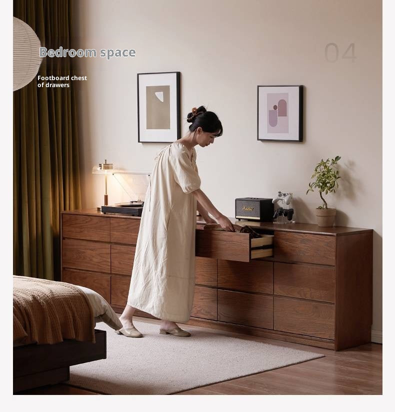 Oak Solid Wood Modern Drawer Cabinet