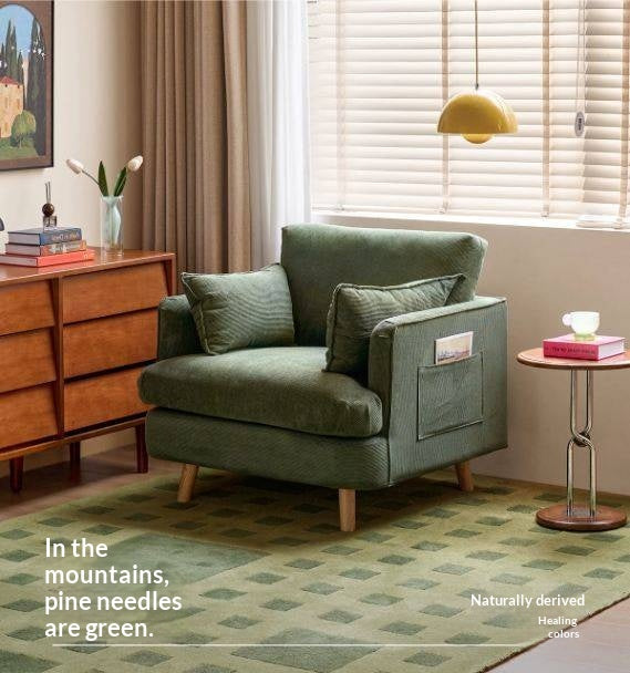 Retro Cozy Fabric Armchair)