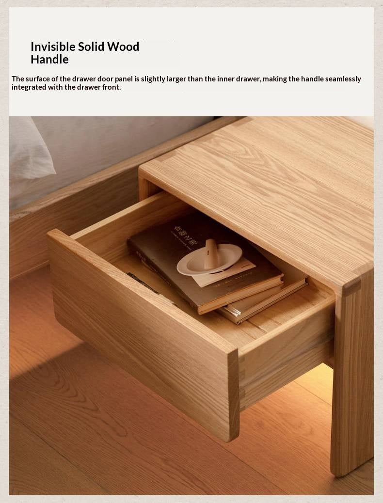 Ash Solid Wood Smart Modern Nightstand