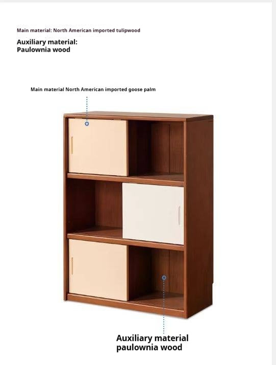 Tulipwood  Solid Wood Bauhaus Side Cabinet.