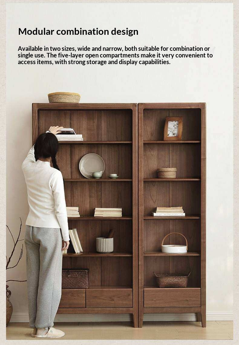 FLYME BASIC BOOKSHELF ウォールナット all solid wood black walnut bookshelf living room floor space