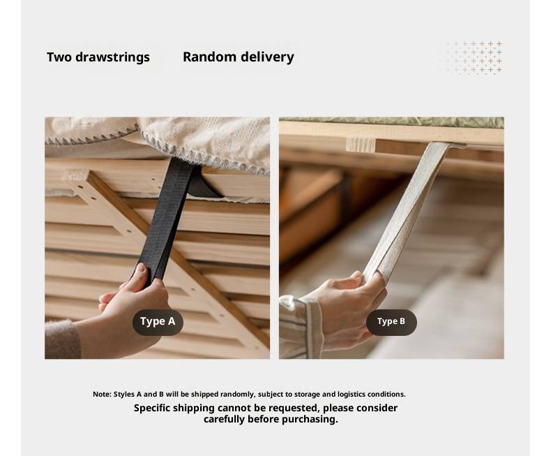 Oak Solid Wood Floating Platform Box Bed, Headboard-Free Bed with Light Modern Minimalist