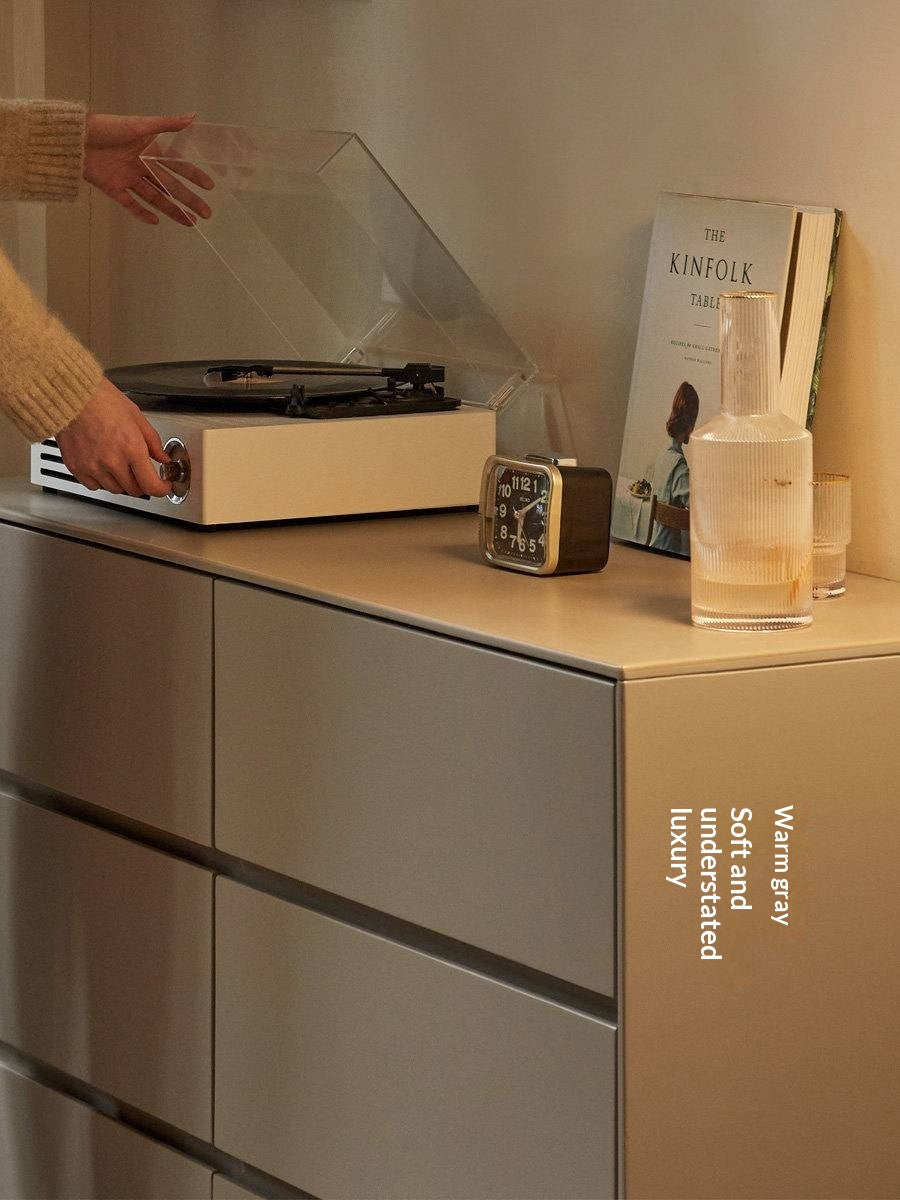 Poplar Solid Wood Light Luxury Six-Drawer Chest