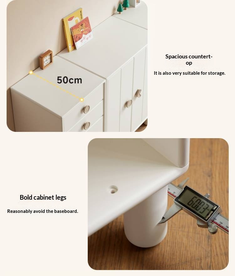Solid Rubberwood Children's Wardrobe Combination