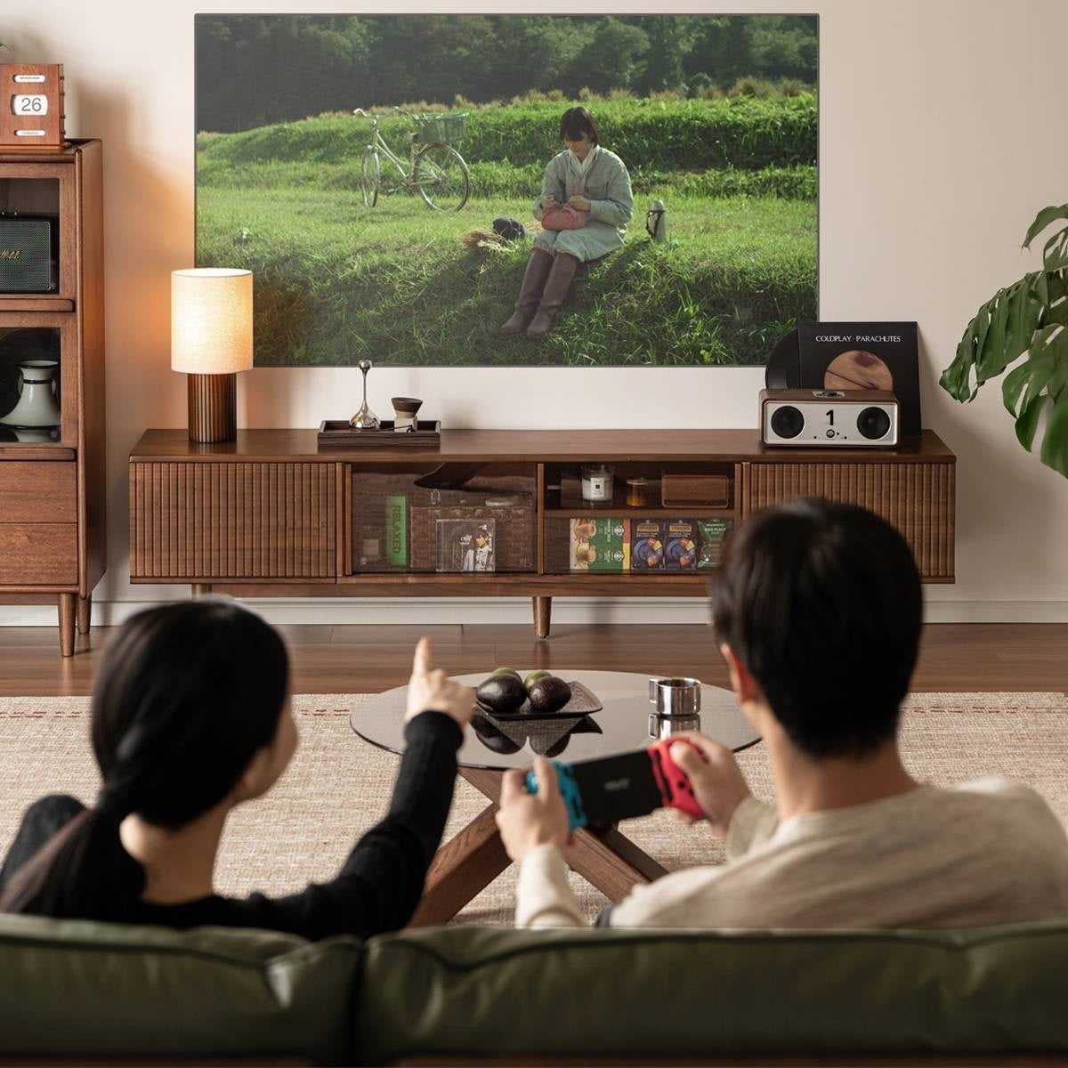 Black Walnut Solid Wood Modern TV Cabinet