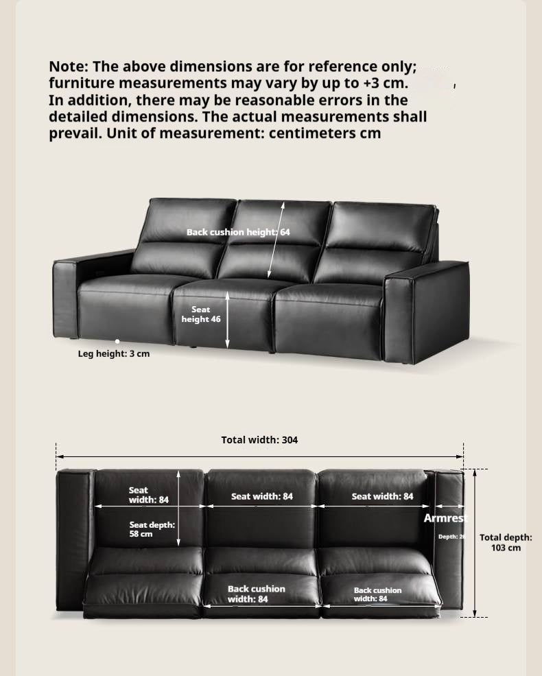 Genuine Leather Power Reclining Sofa with Adjustable Headrests and USB Charging