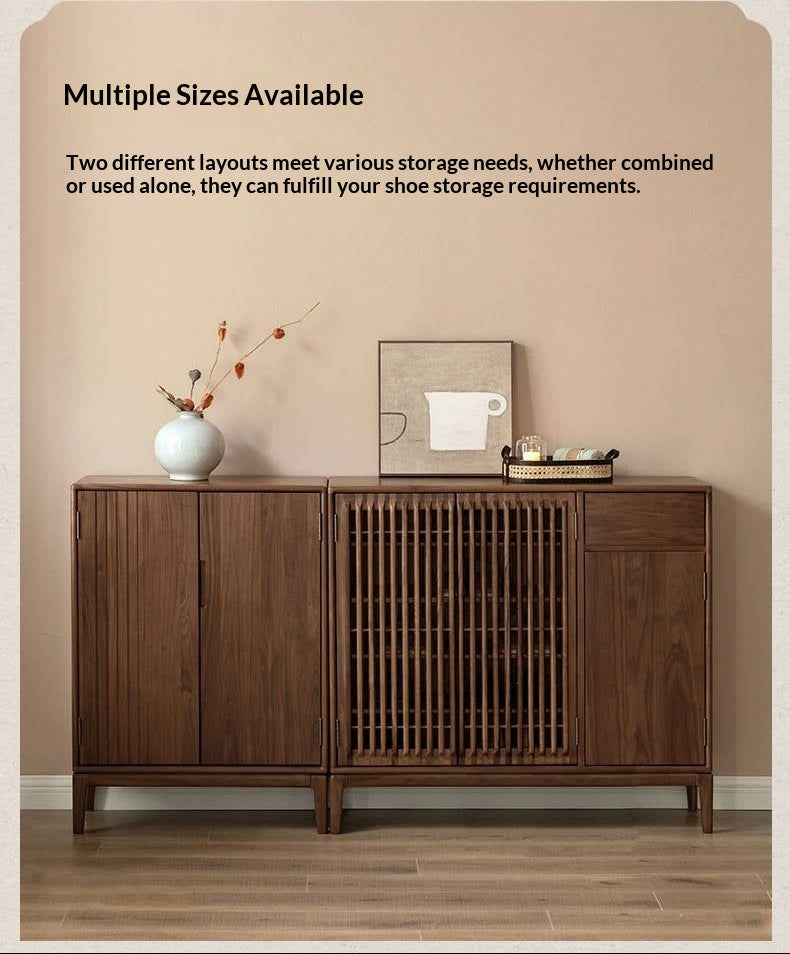 Black walnut, Ash Solid Wood Large Capacity Shoe Cabinet