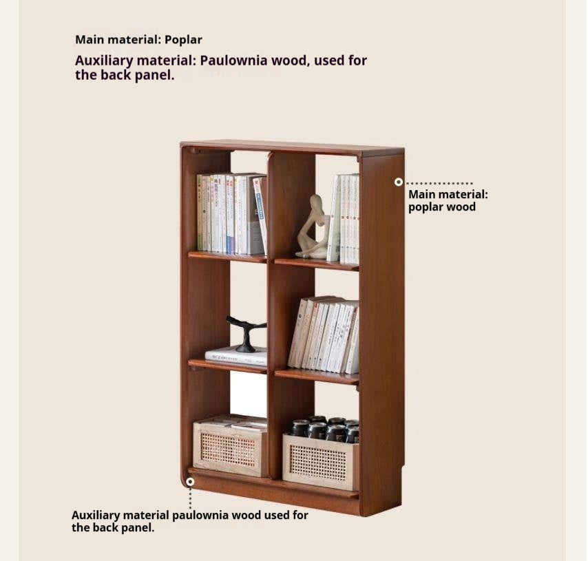 Poplar Solid Wood Antique Style Bookcase