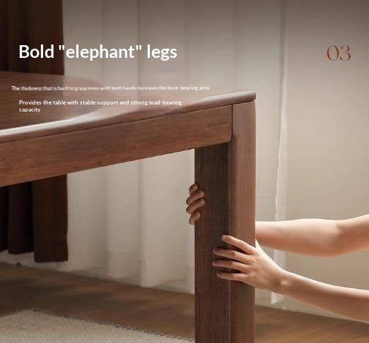 Solid Longan Hardwood Dining Table