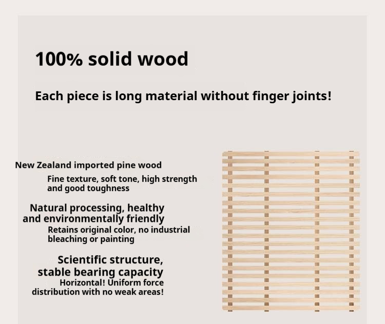 Oak Solid Wood Bed Modern Minimalist Large Bed