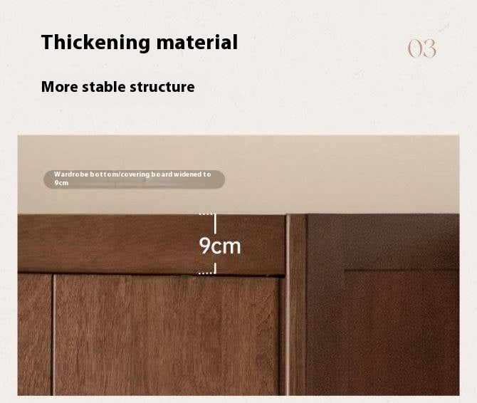 Golden Sandalwood Solid Wood Wardrobe
