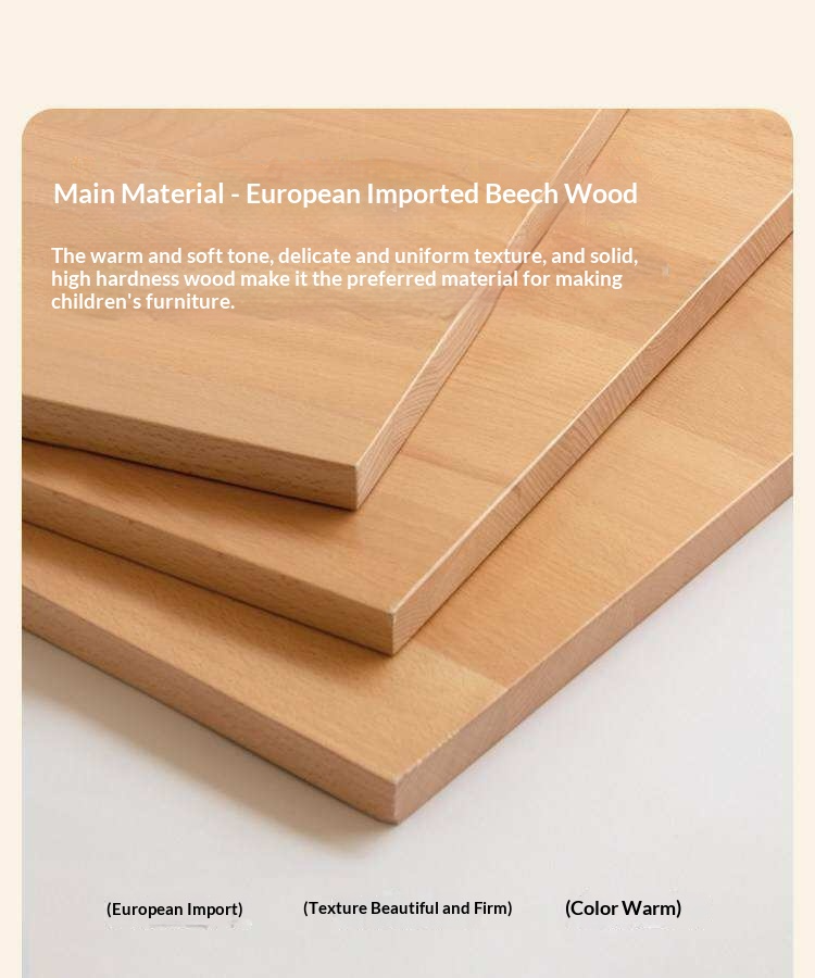 Beech Solid Wood Compact Bunk Bed, Suitable for Adults and Children