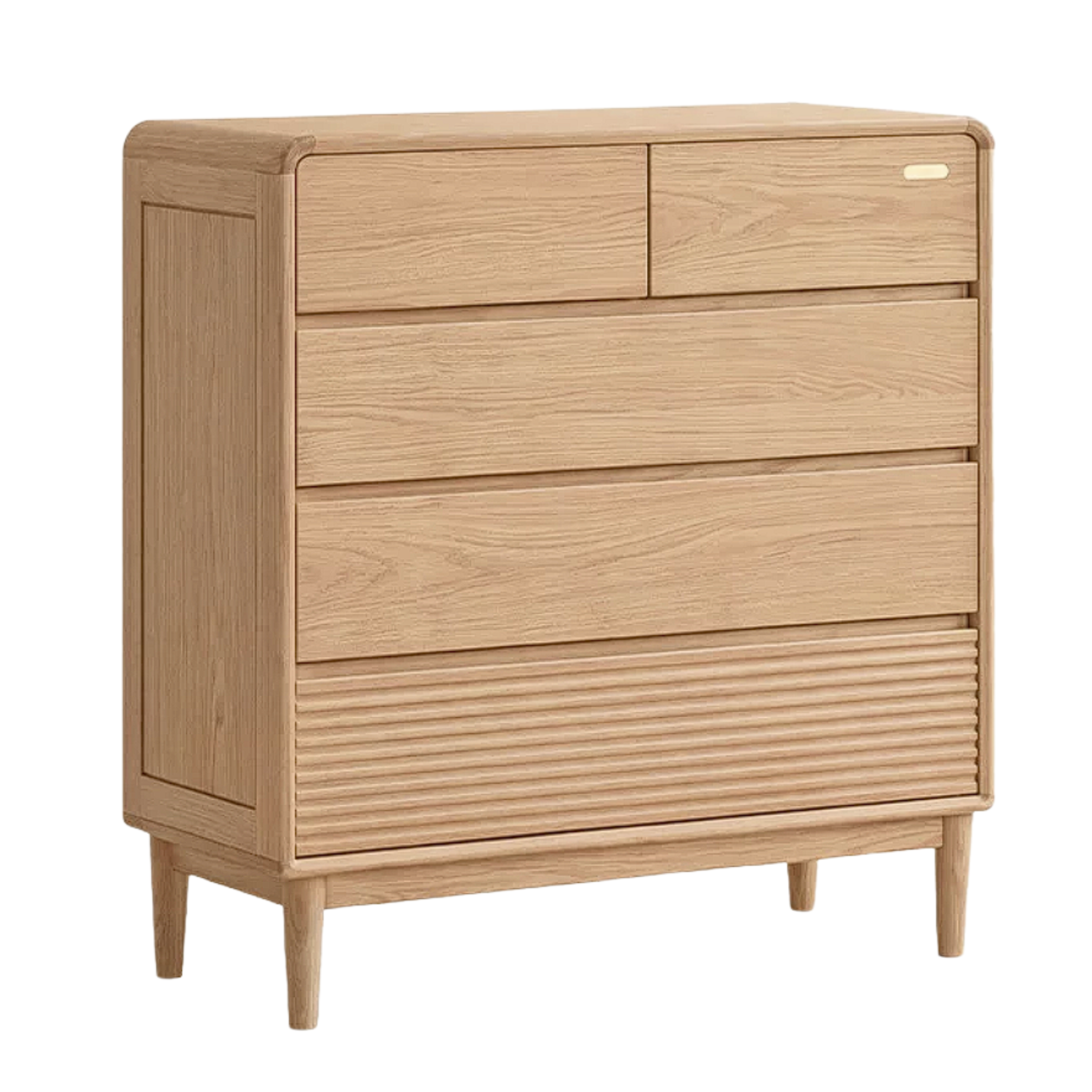 Ash Solid Wood Chest of Drawers with Modern Minimalist Design