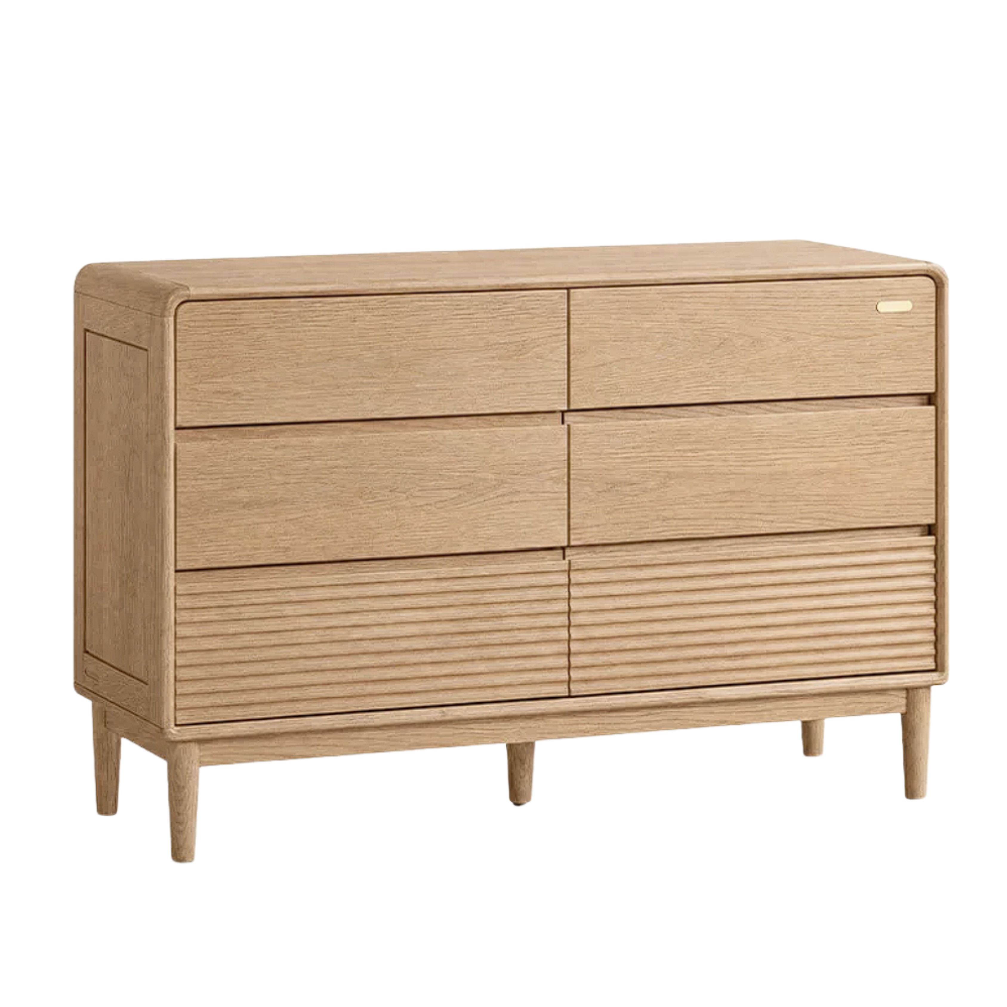 Ash Solid Wood Chest of Drawers with Modern Minimalist Design