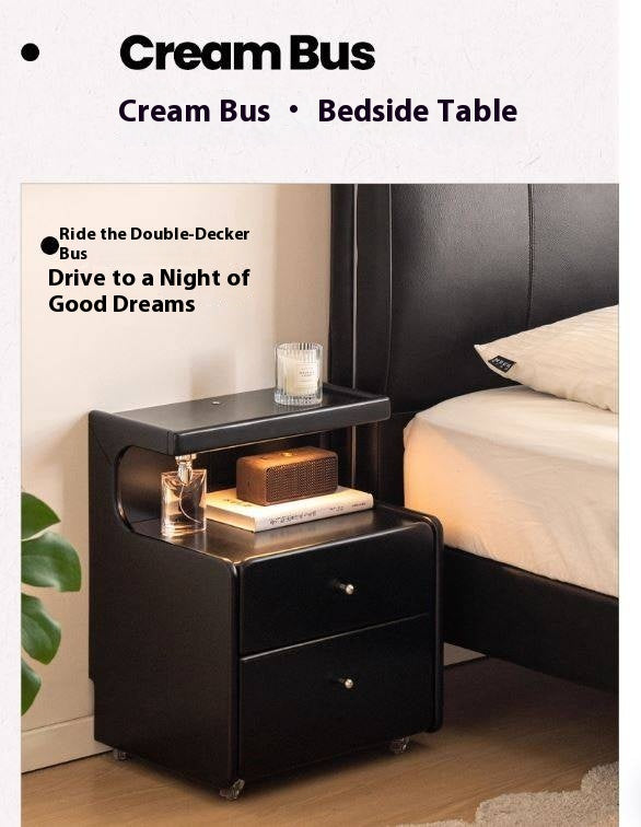 Solid RubberWood Multi Functional Nightstand.