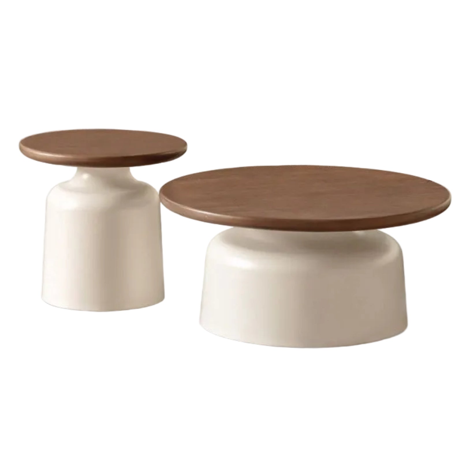 Solid Rubberwood Round Coffee Table