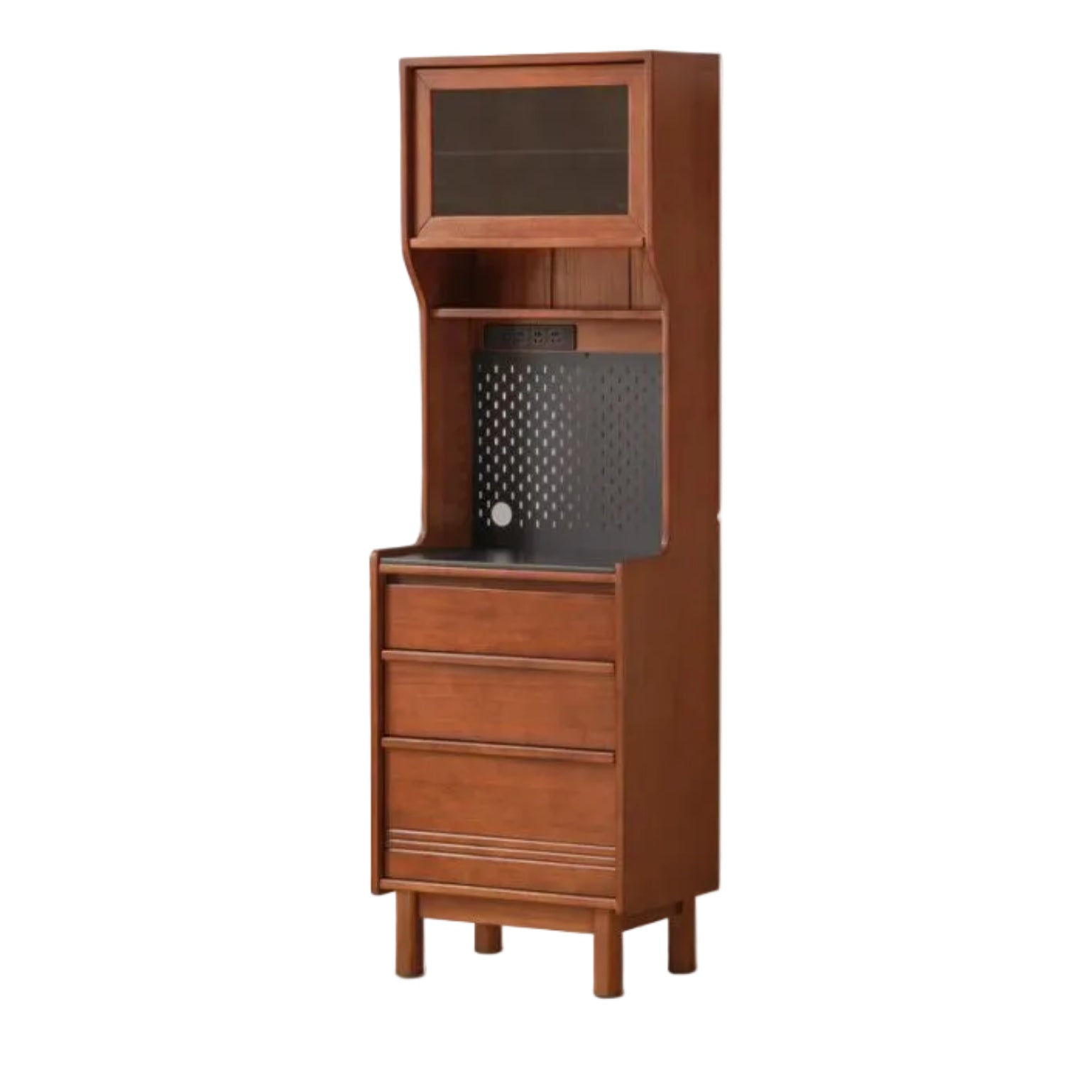 Poplar Solid Wood Vintage Style Sideboard with Dining Room Storage