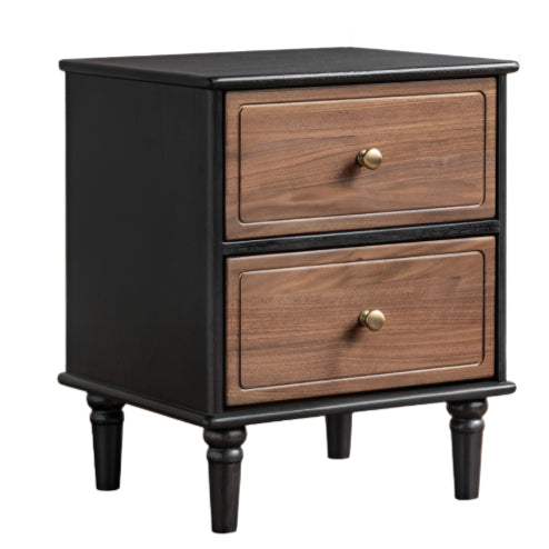 Black Walnut American Retro Style Solid Wood Nightstand image 0