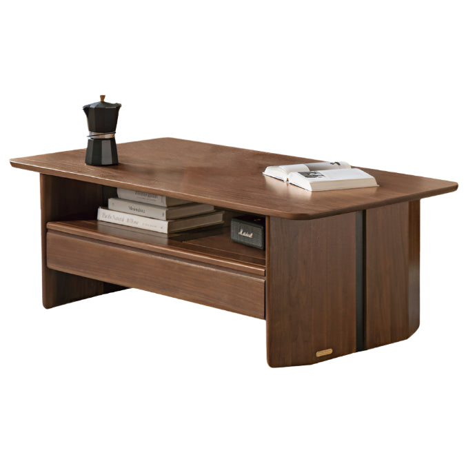 Black Walnut Solid Wood Rock Plate Coffee Table image 8