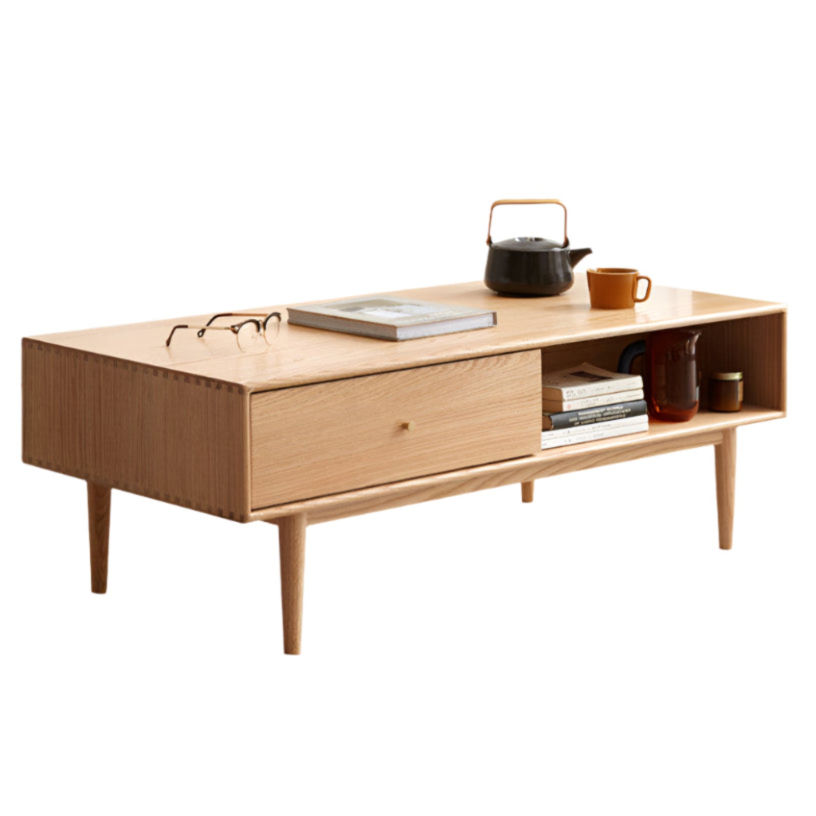 Oak Solid Wood Modern Simple Style Tea Table image 6