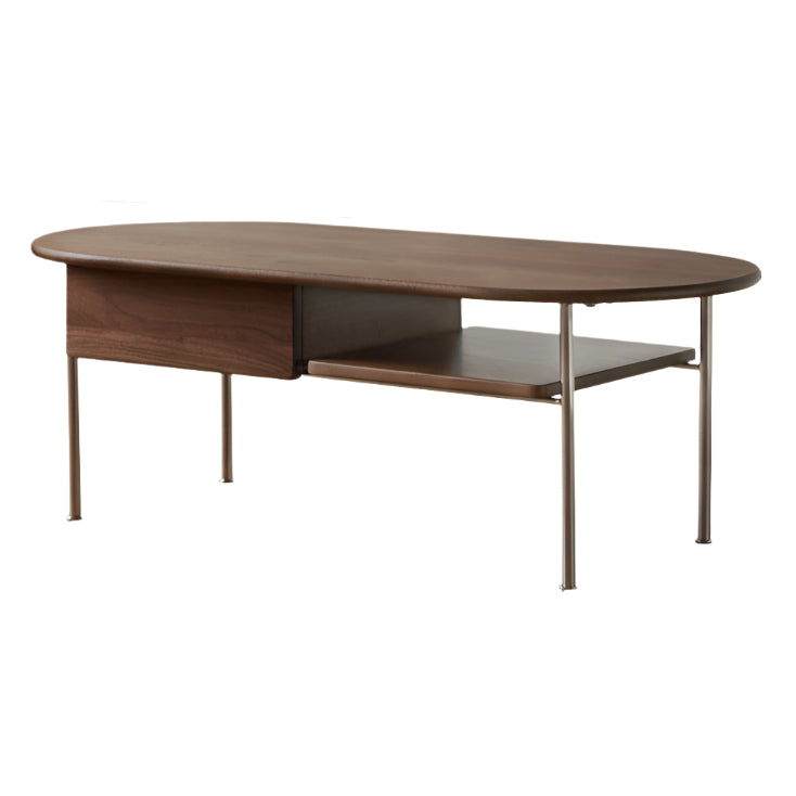 Black Walnut Solid Wood Italian Light Luxury Style Tea Table image 6
