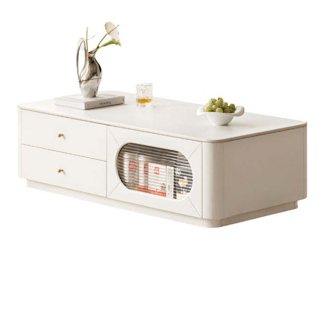 Rubberwood Solid Wood Rock Board Coffee Table Combination image 6