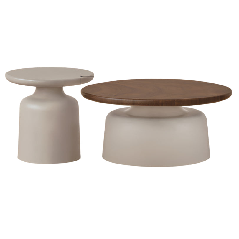 Black Walnut Solid Wood Italian Light Luxury Coffee Table Combination image 10