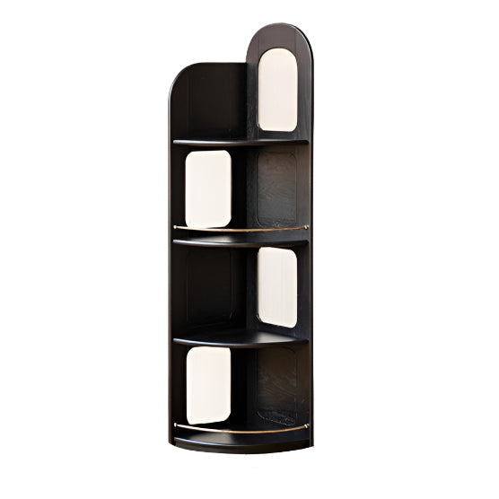 Oak Solid Wood Bauhaus Style Wall Mounted Corner Bookshelf
