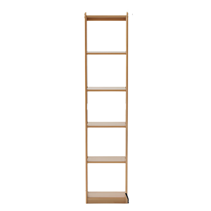 Rubberwood, Oak Solid Wood Modern Style Bookshelf