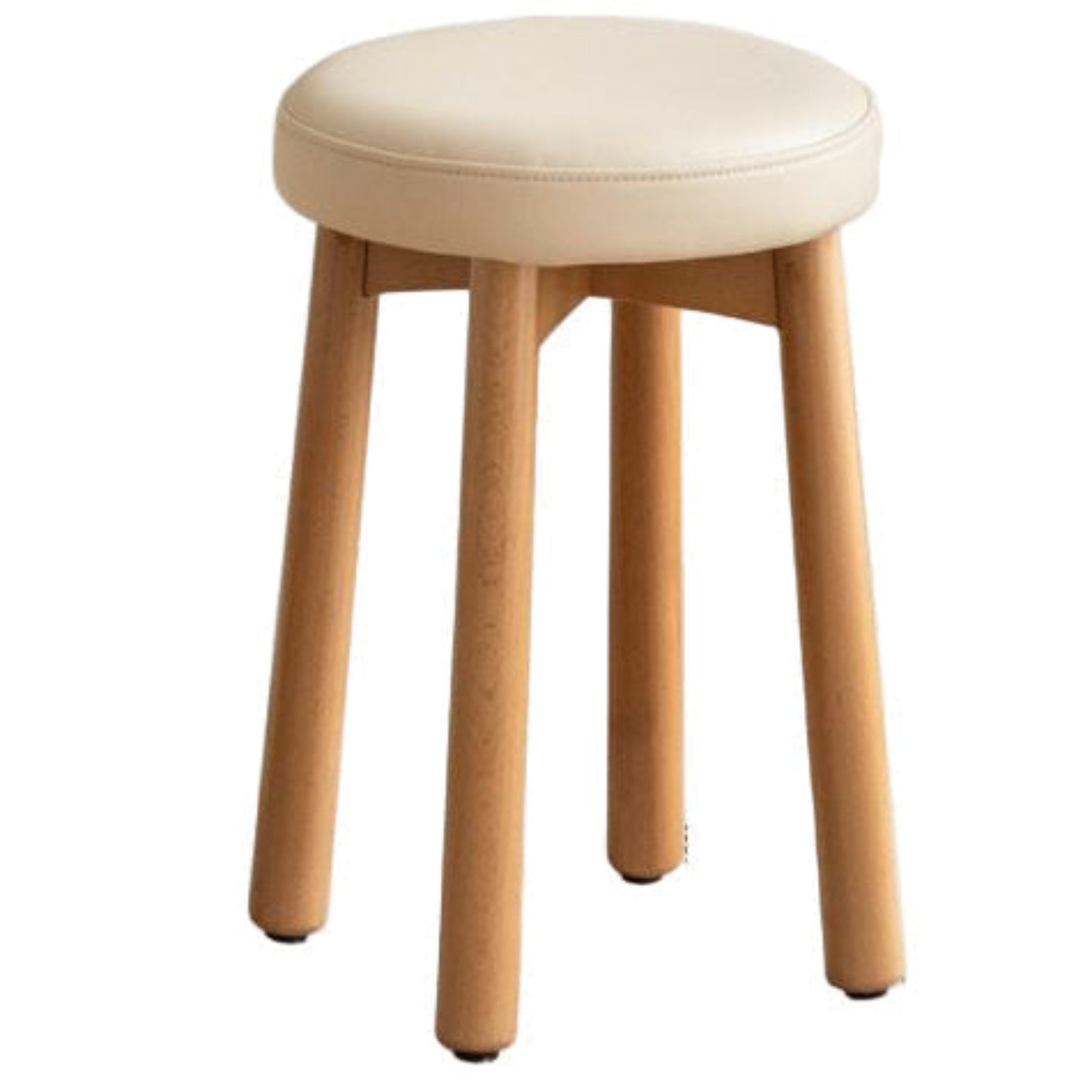 Solid Rubberwood Modern Soft Makeup Stool