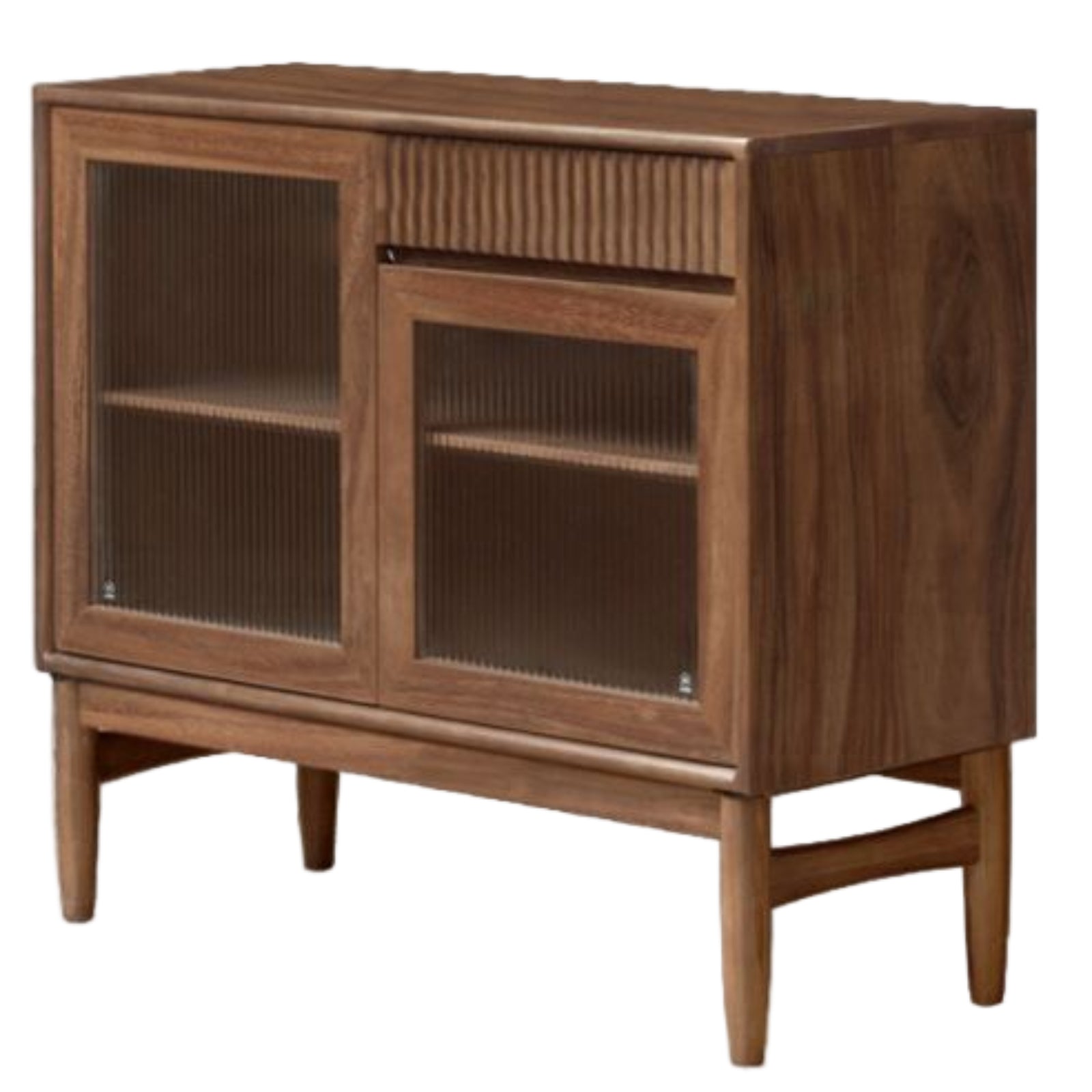 Black Walnut, Oak, South American Walnut Light Luxury Tableside Cabinet