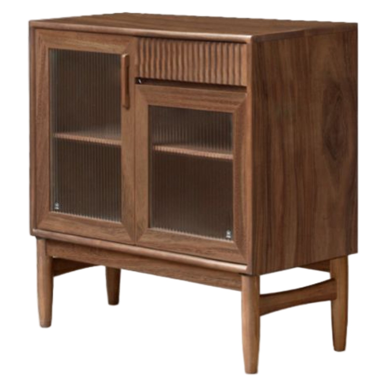 Black Walnut, Oak, South American Walnut Light Luxury Tableside Cabinet