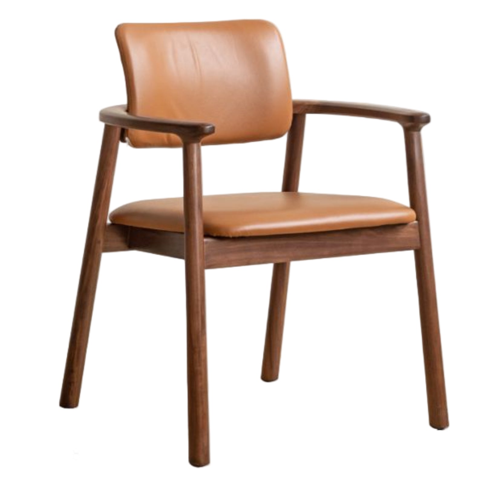 Black Walnut Solid Wood Dining Chair with Backrest