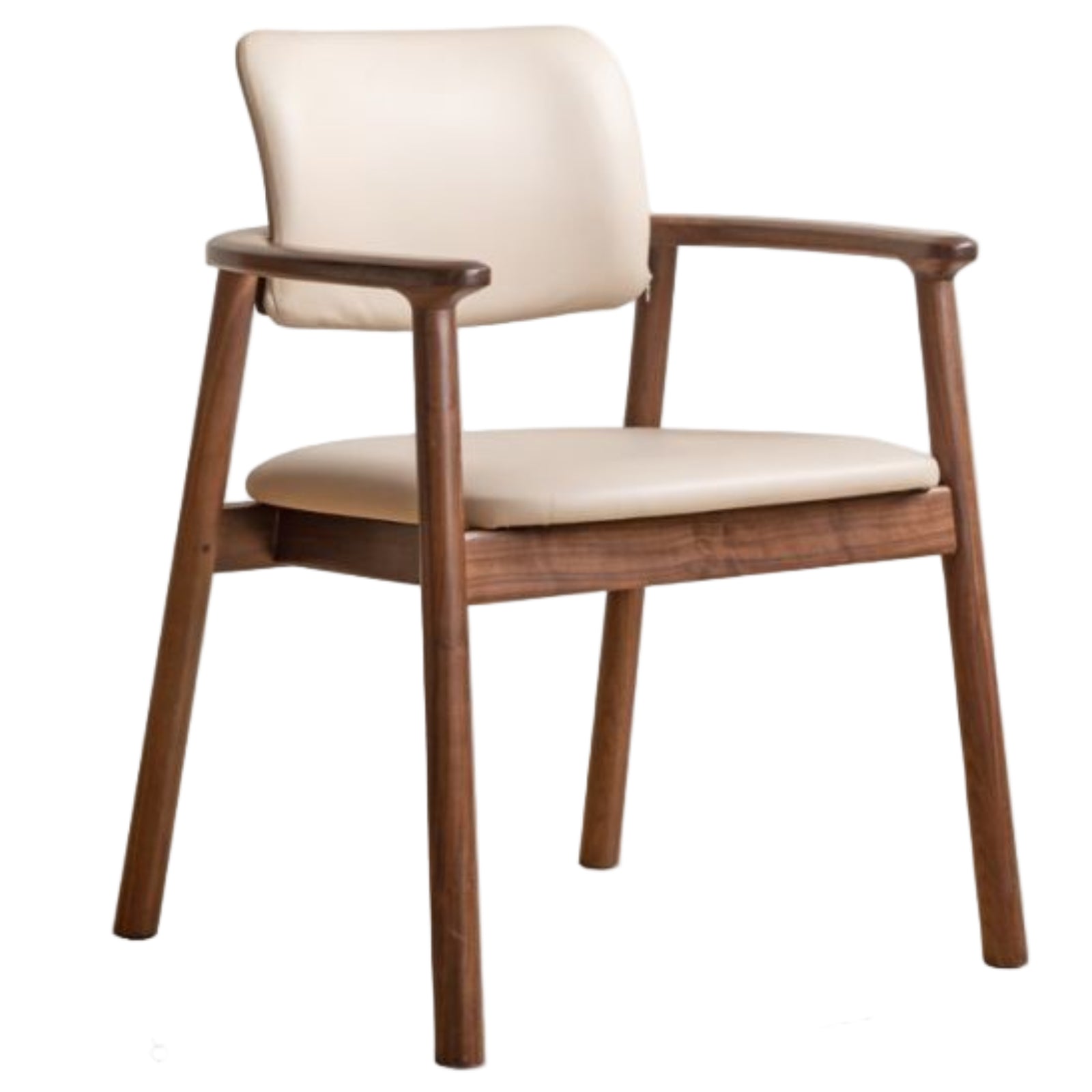 Black Walnut Solid Wood Dining Chair with Backrest