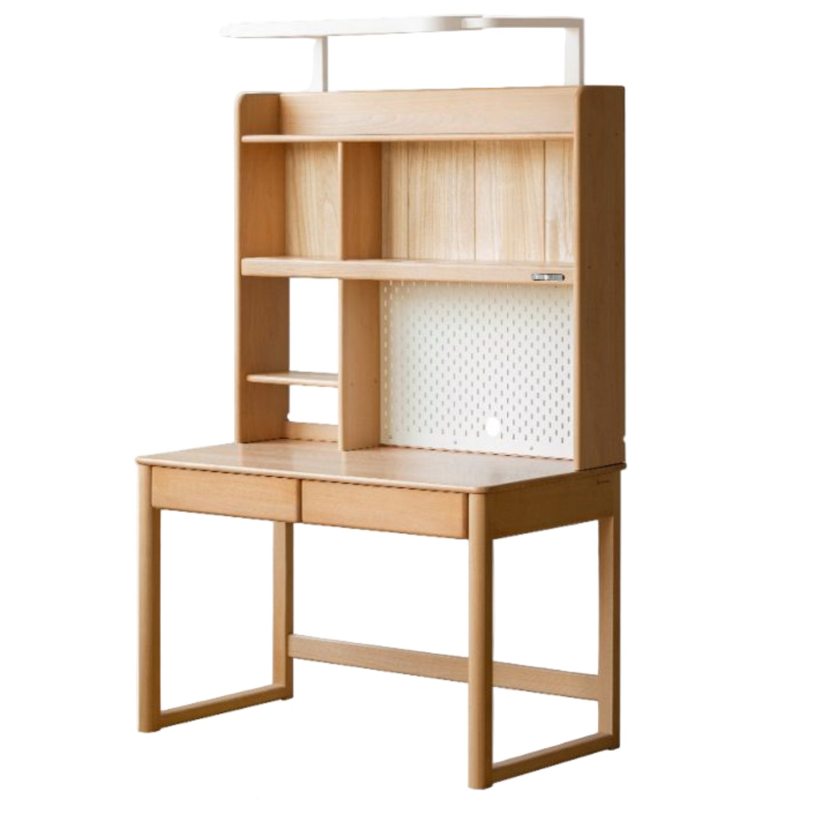 Beech Solid Wood Bookshelf Integrated Сhildren's Learning Desk