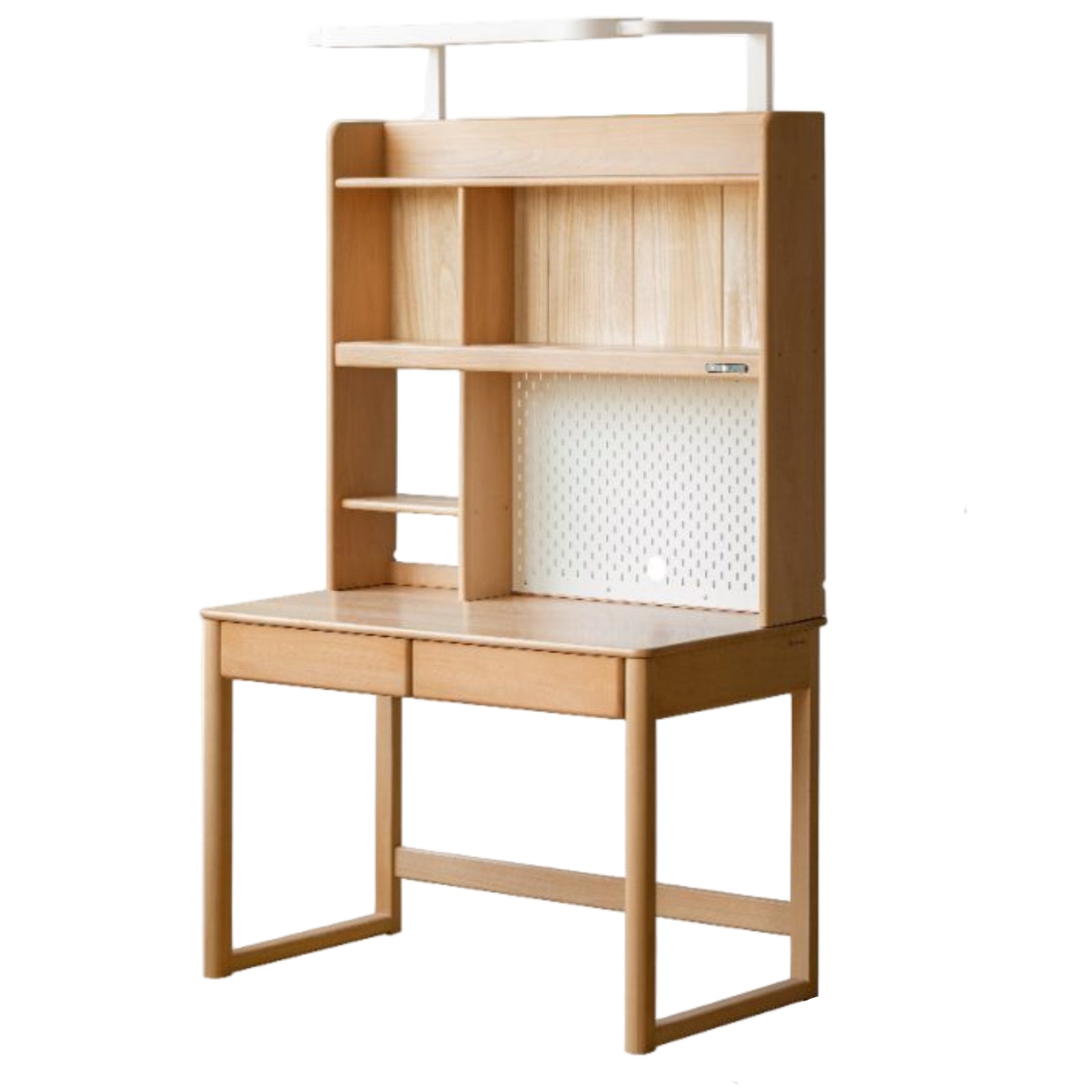 Beech Solid Wood Bookshelf Integrated Сhildren's Learning Desk