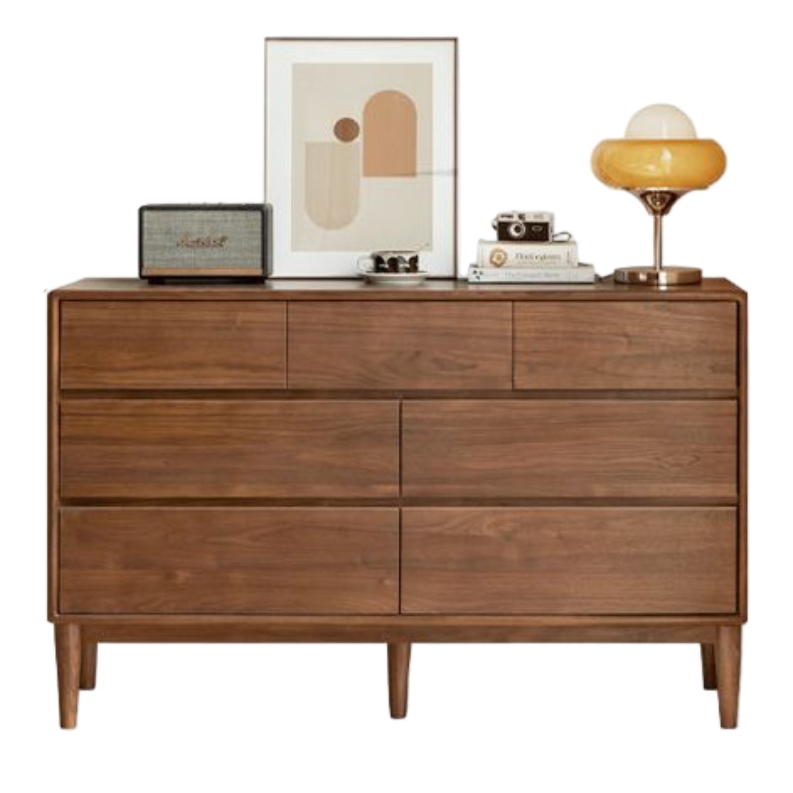 Black Walnut, Ash Solid Wood Chest of Drawers