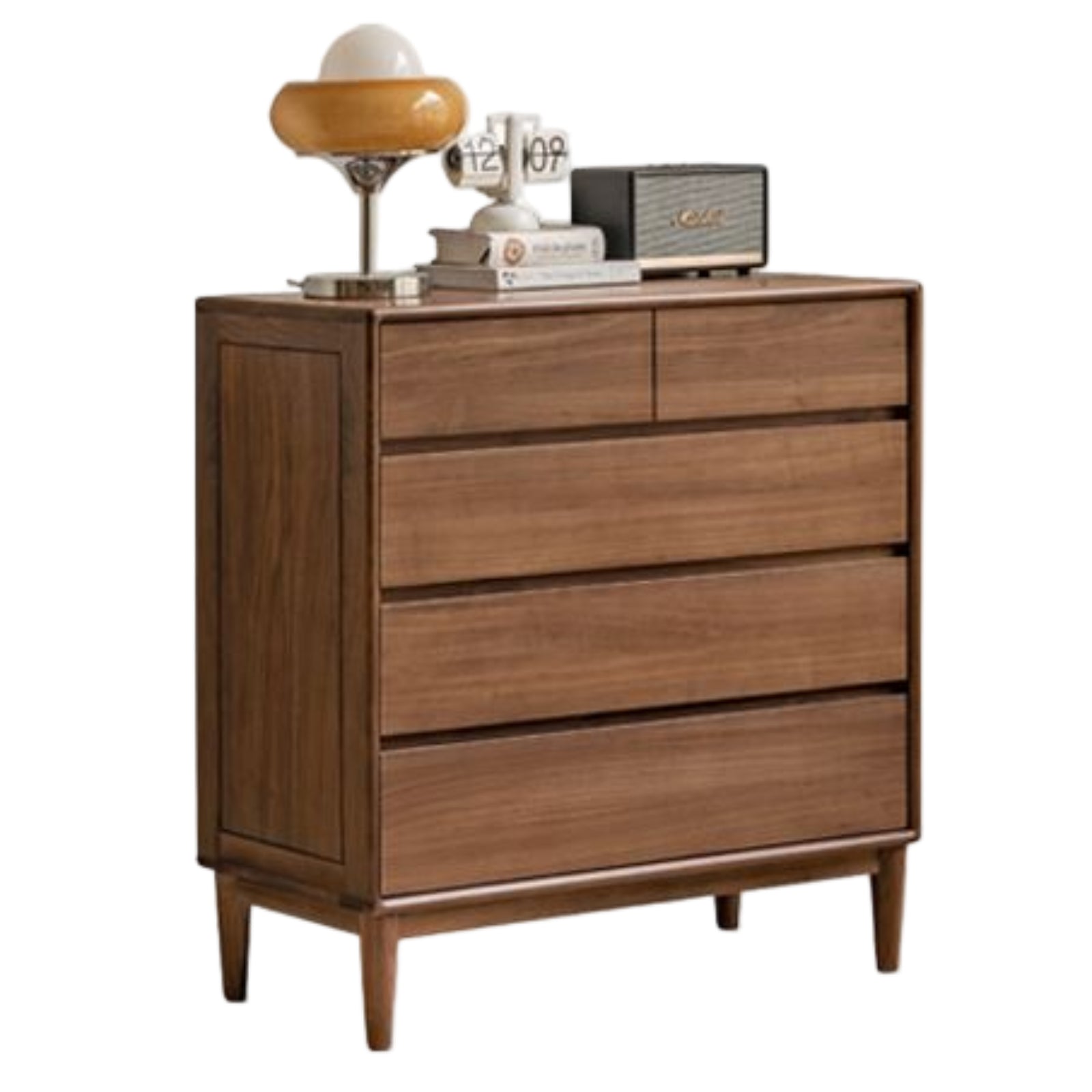 Black Walnut, Ash Solid Wood Chest of Drawers