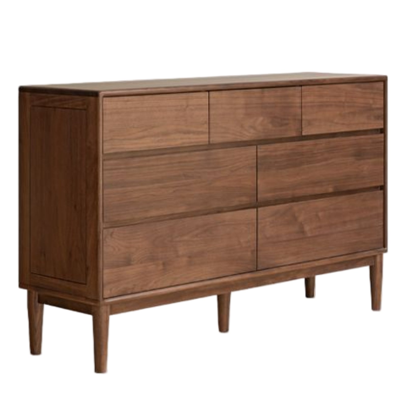 Black Walnut, Ash Solid Wood Chest of Drawers