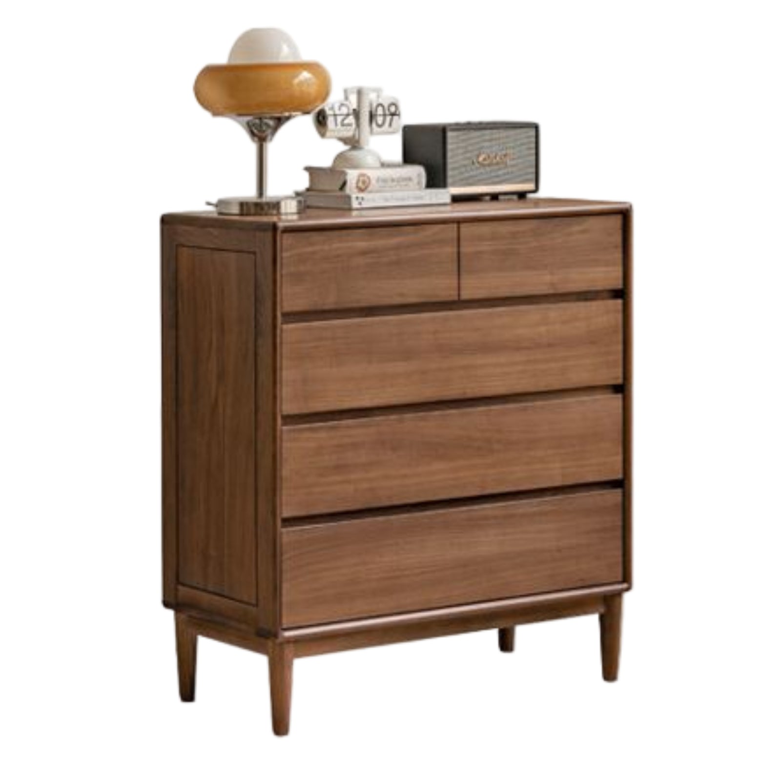 Black Walnut, Ash Solid Wood Chest of Drawers