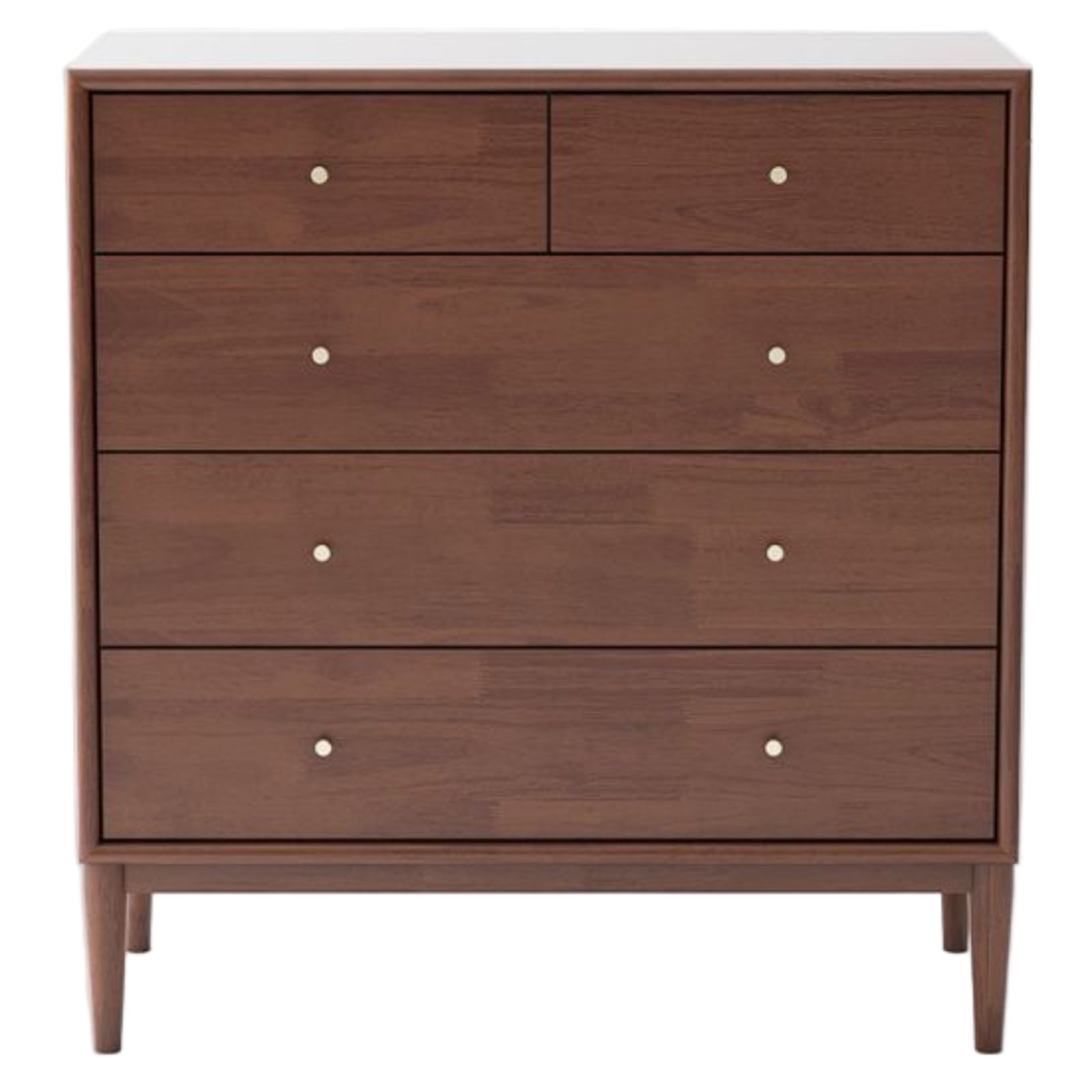 Oak, Solid Rubberwood Modern Minimalist Chest of Drawers