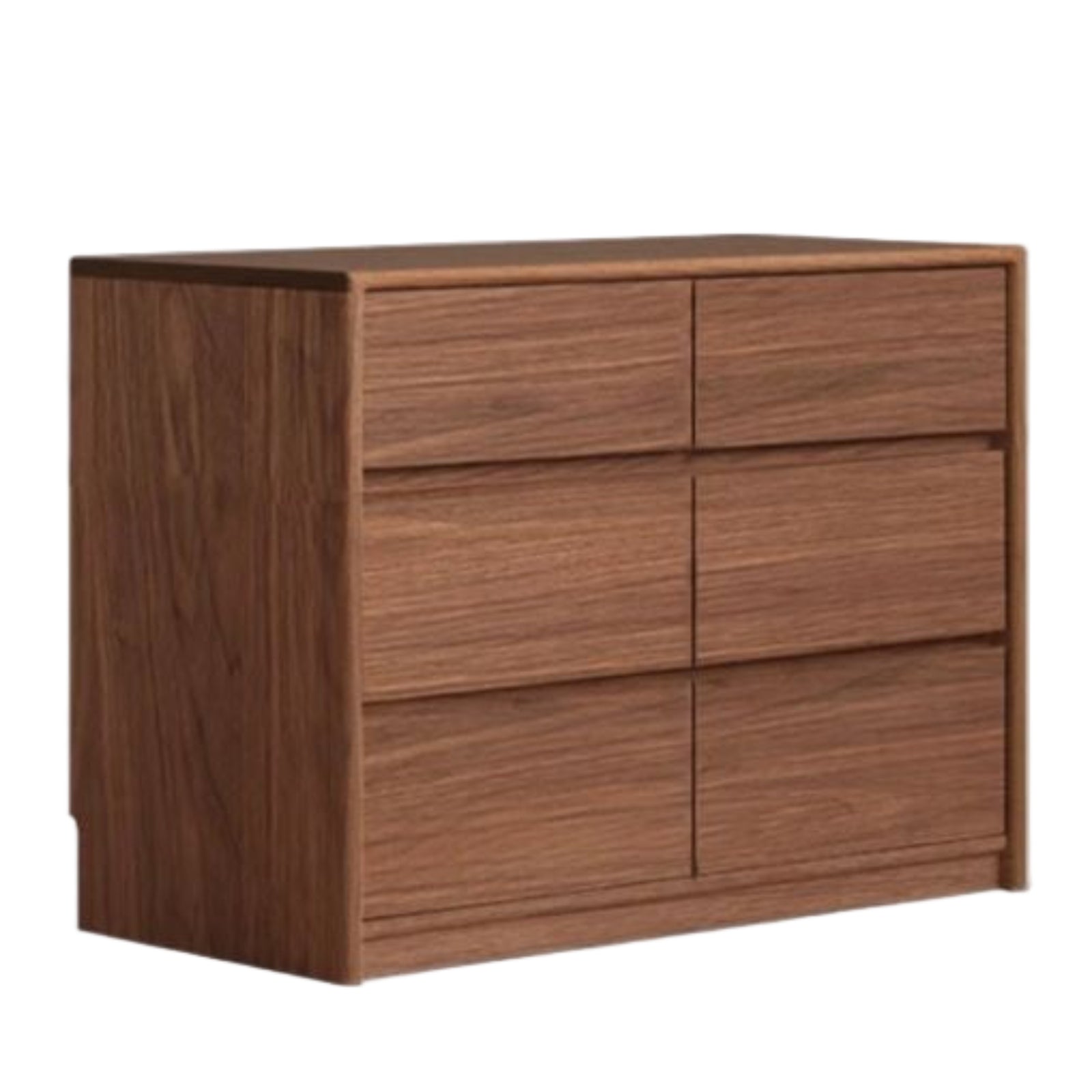 Black Walnut, South American Walnut Solid Wood Six-Drawer Chest
