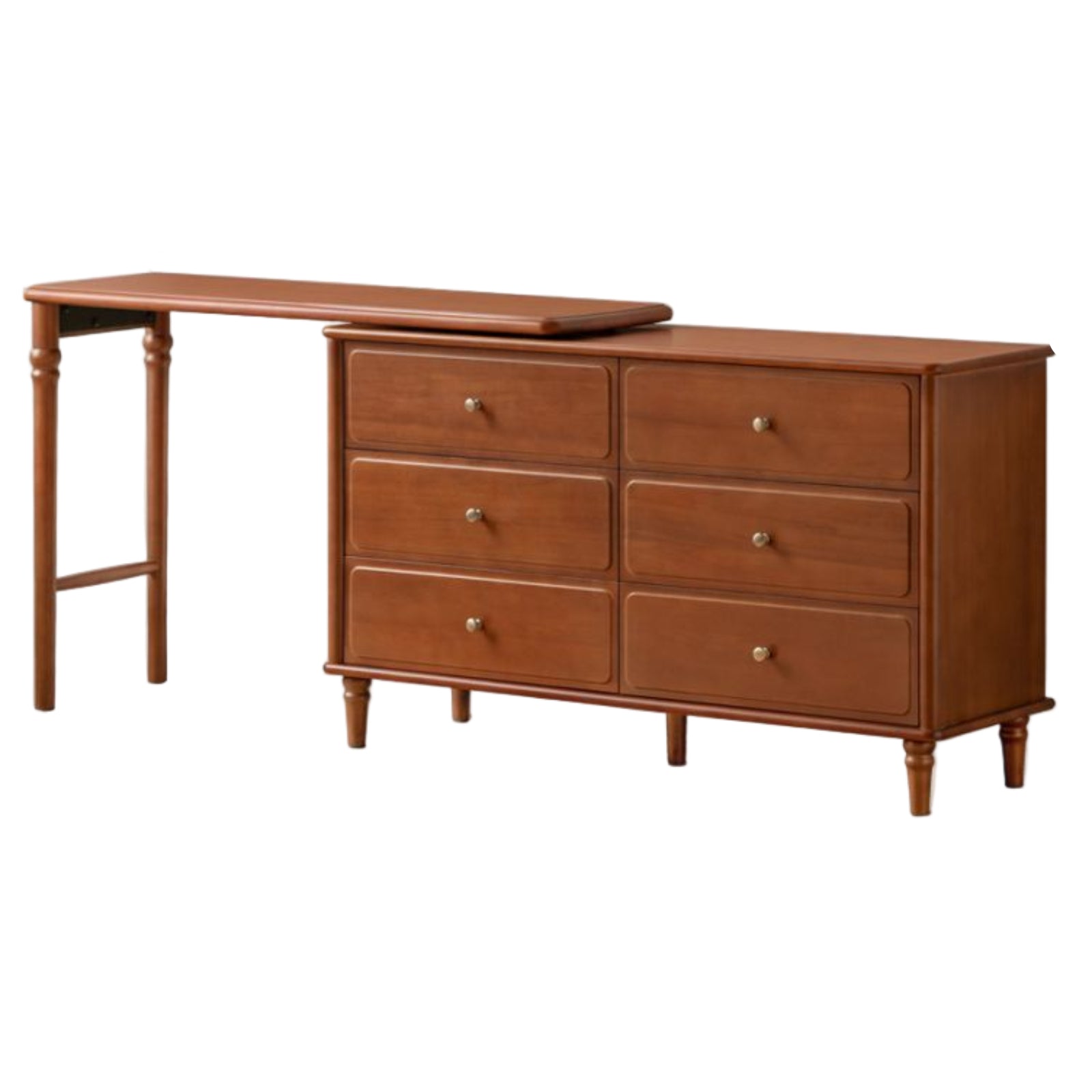 Poplar Solid Wood French Retro Style Dressing Table