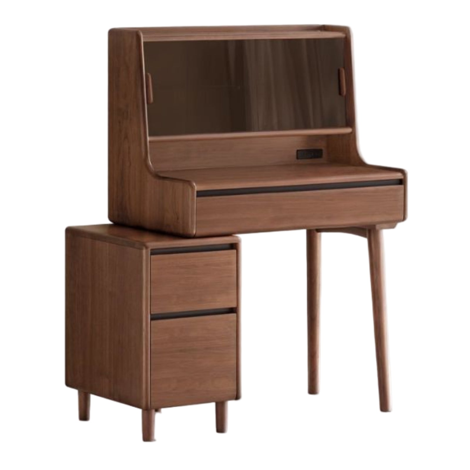 Black Walnut, Sandalwood Solid Wood Light Luxury Multifunctional Dressing Table