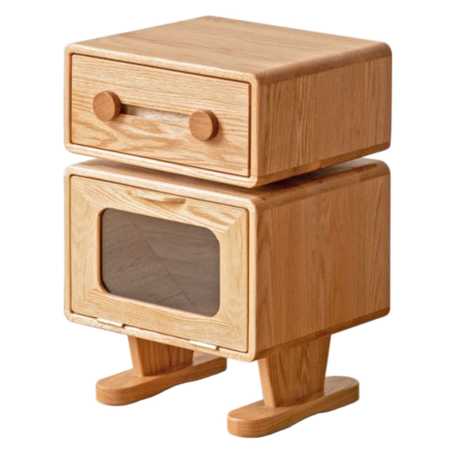 Oak, Ash, Beech Solid Wood Modern Simple Nightstand